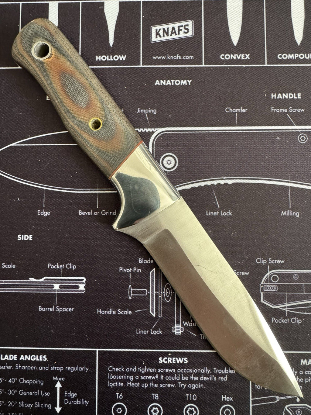 Gift-Ready 8.9" Damascus / Steel Knife Full Tang Hunt it Hunt + Leather Sheath