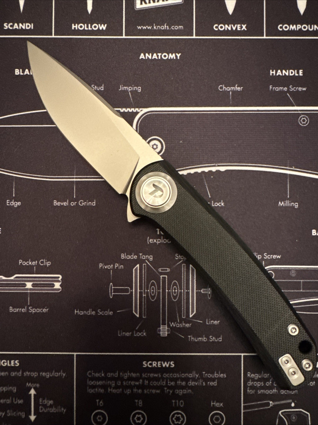 Dreamtech, Button Lock System, Black G10 Handle, D2 Blade