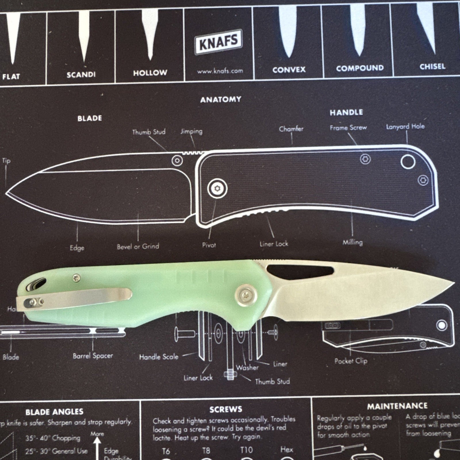 Kubey Doris Liner Lock Front Folding Knife Jade G10 Handle Satin Finish - KU324F