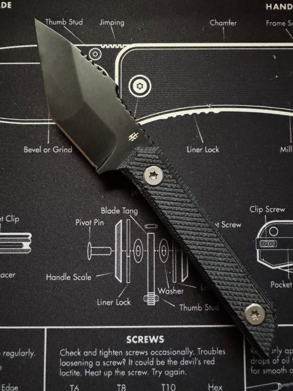 TacKnives Mini Marlin fixed Blade EDC -