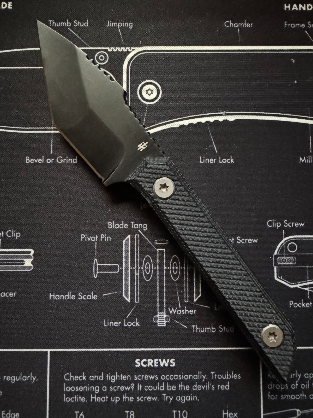 TacKnives Mini Marlin fixed Blade EDC -