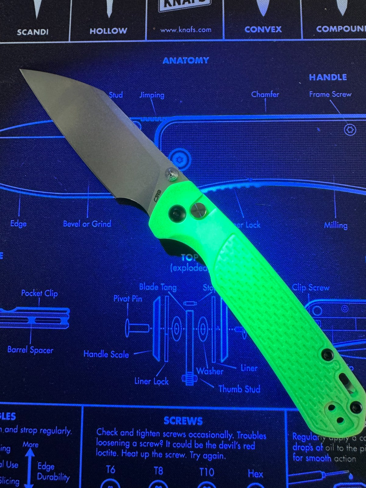 CJRB Pyrite-Light  Glow In The Dark - Satin Blade (Exclusive) Sold Out