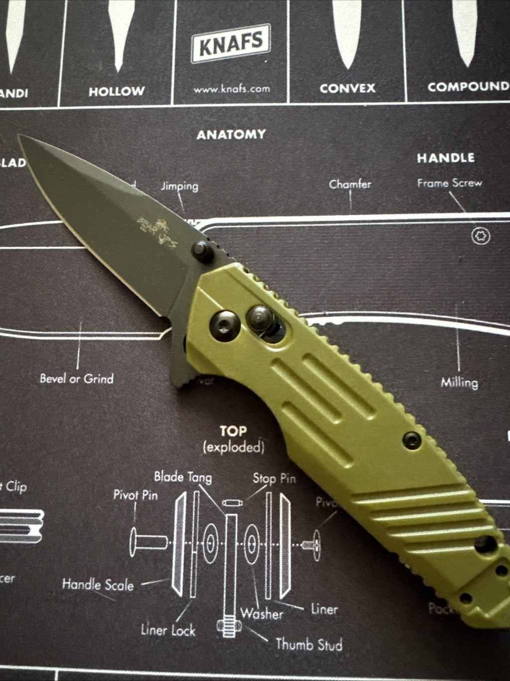 Bear & Son Rancor IX Slide Lock Flipper Knife 4-3/8" Blade - Green