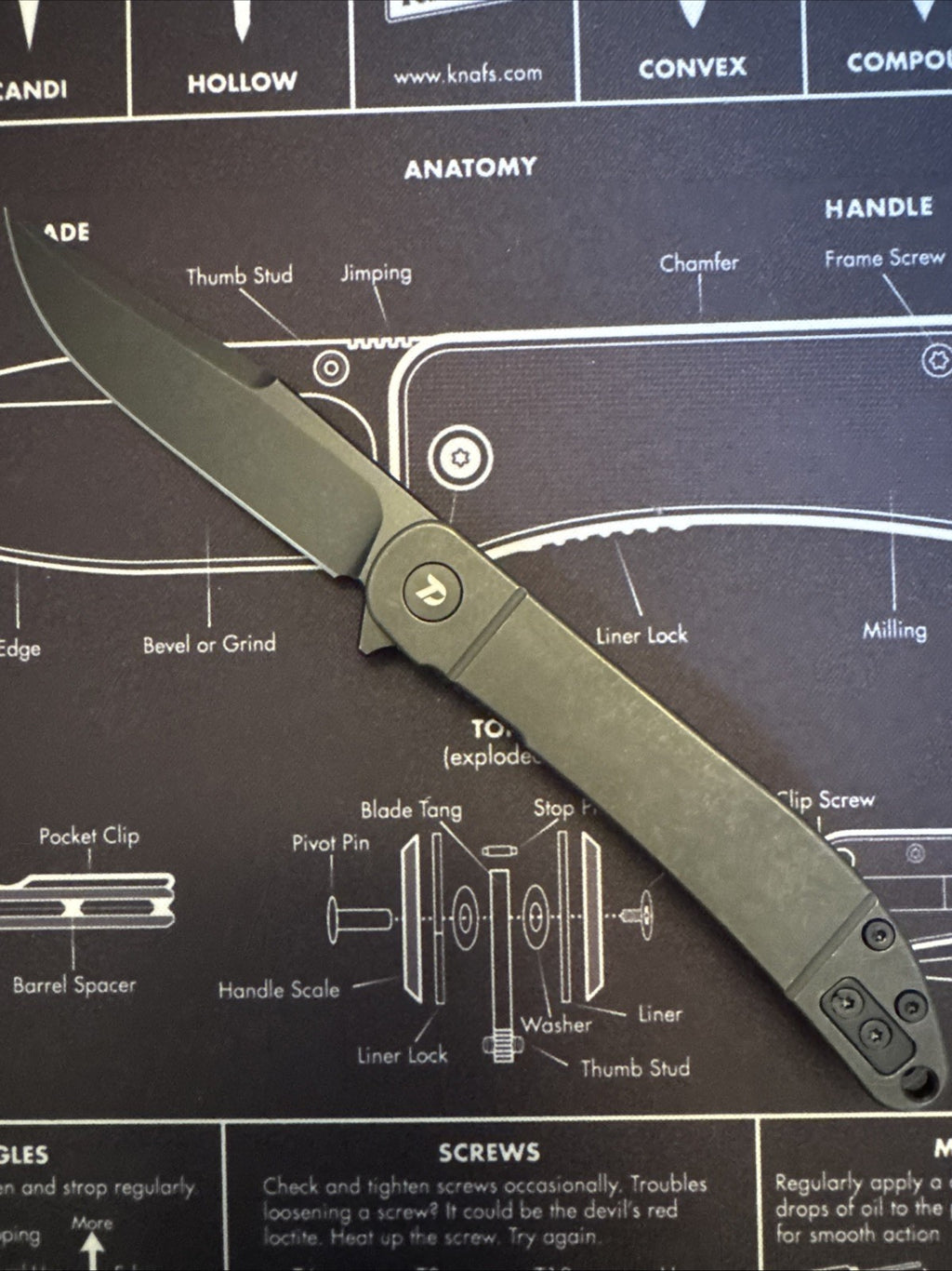 Dreamtech Black Titanium Handle, D2 Blade, Model: D4366