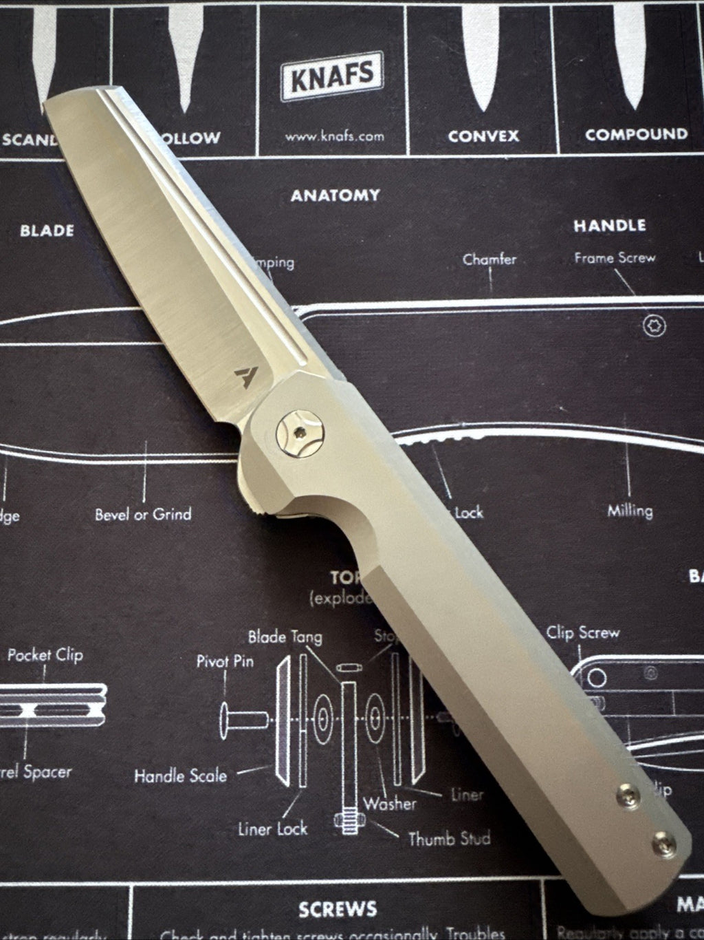 Arcform Slimfoot Frame Lock Titanium M390