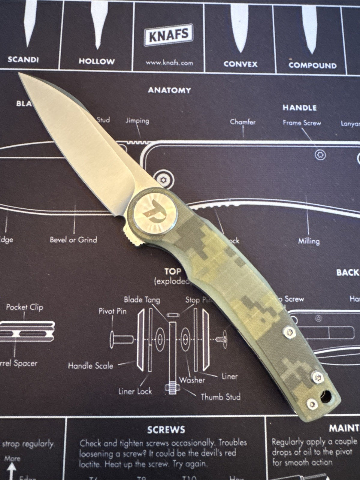 Dreamtech D2 Blade, G10 Handle, Model D3618, Camo