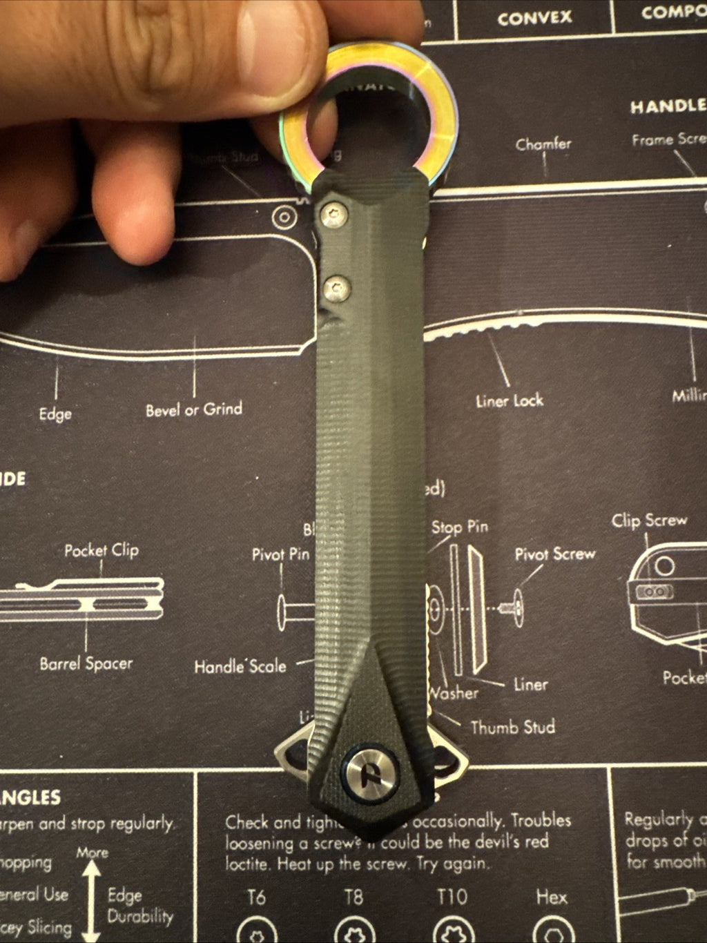 Dreamtech Dagger G10 Handle, D2 Blade, Model: D3312GB 