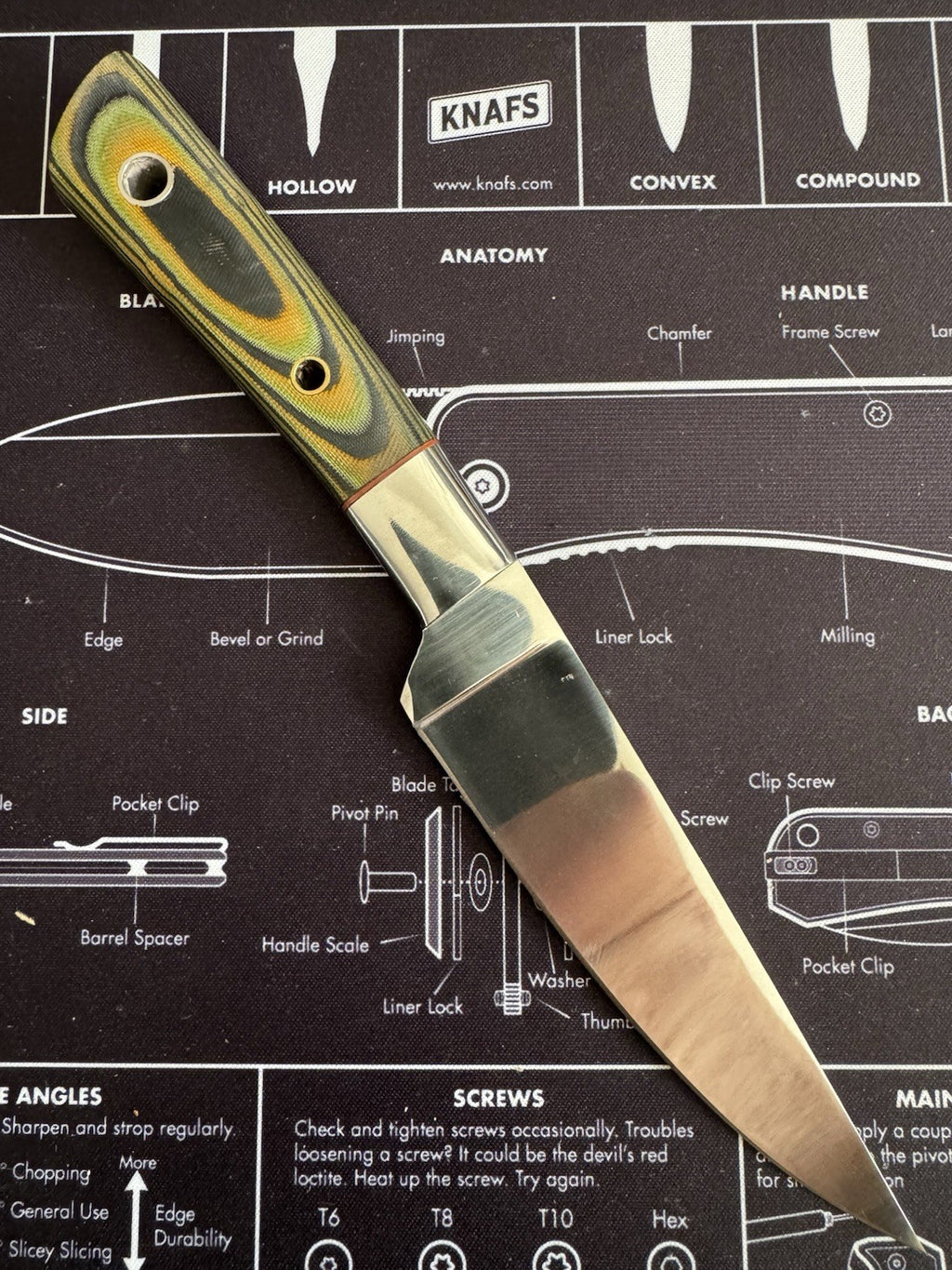 Gift-Ready 9.4" Damascus / Steel Knife Full Tang Hunt it Hunt + Leather Sheath