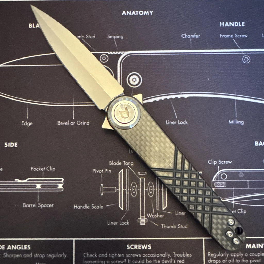 Dreamtech Carbon Fiber, 14c28n Blade, Dagger, Model : D4052 (Discontinued)