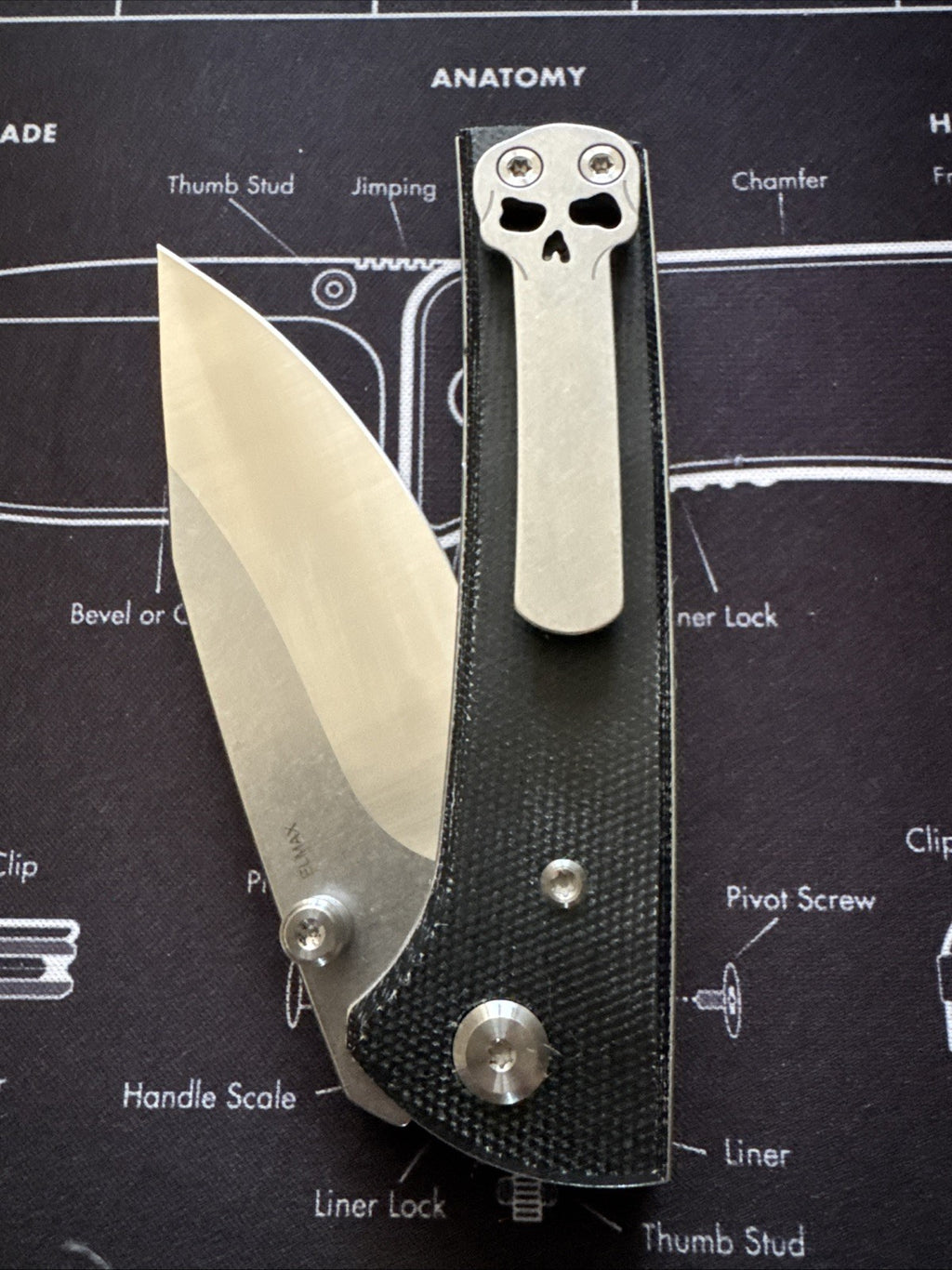 Chaves Knives Scapegoat Street Spear Point Black Micarta - SIGNED BY CHAVEZ!!!!