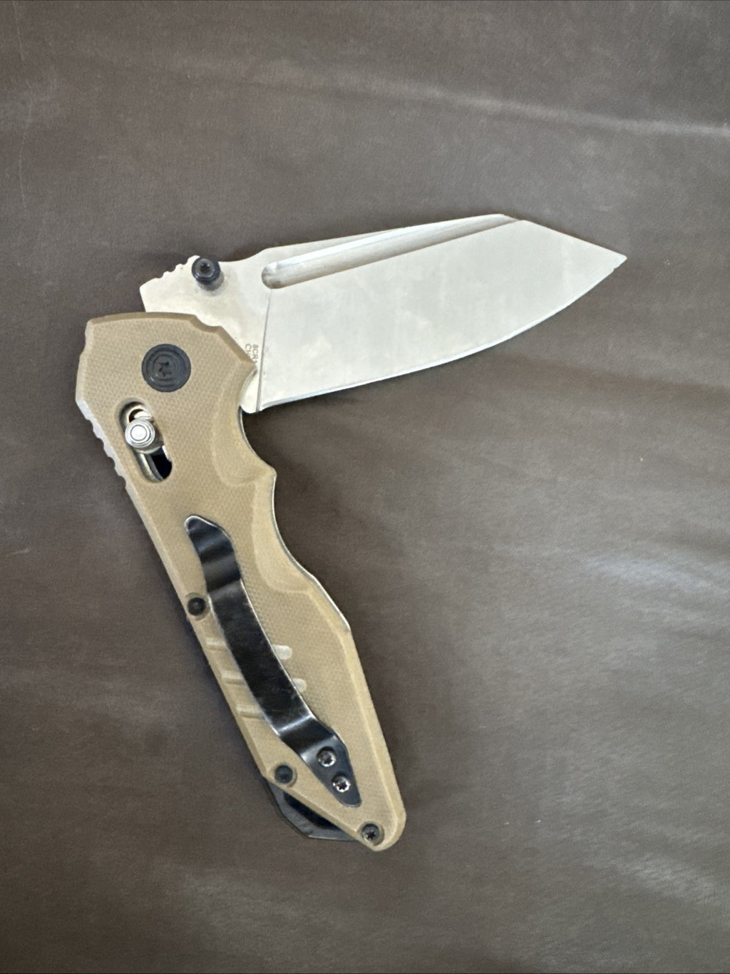 S-Tec Folding Knife Green G10 Satin 8cr14 Stainless Steel Blade