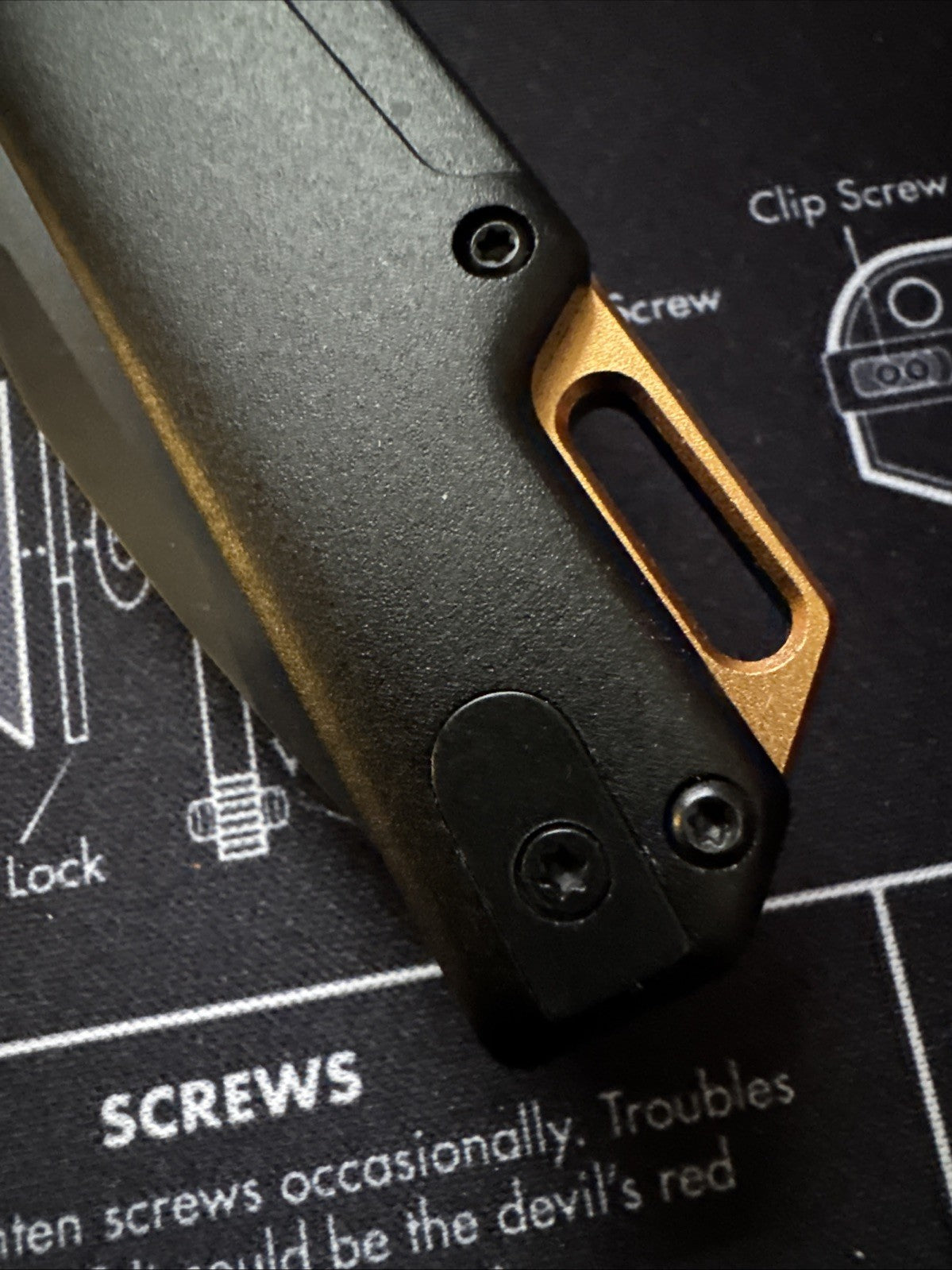 Bear OPS Nekama Black Modified Tanto Blade w Copper