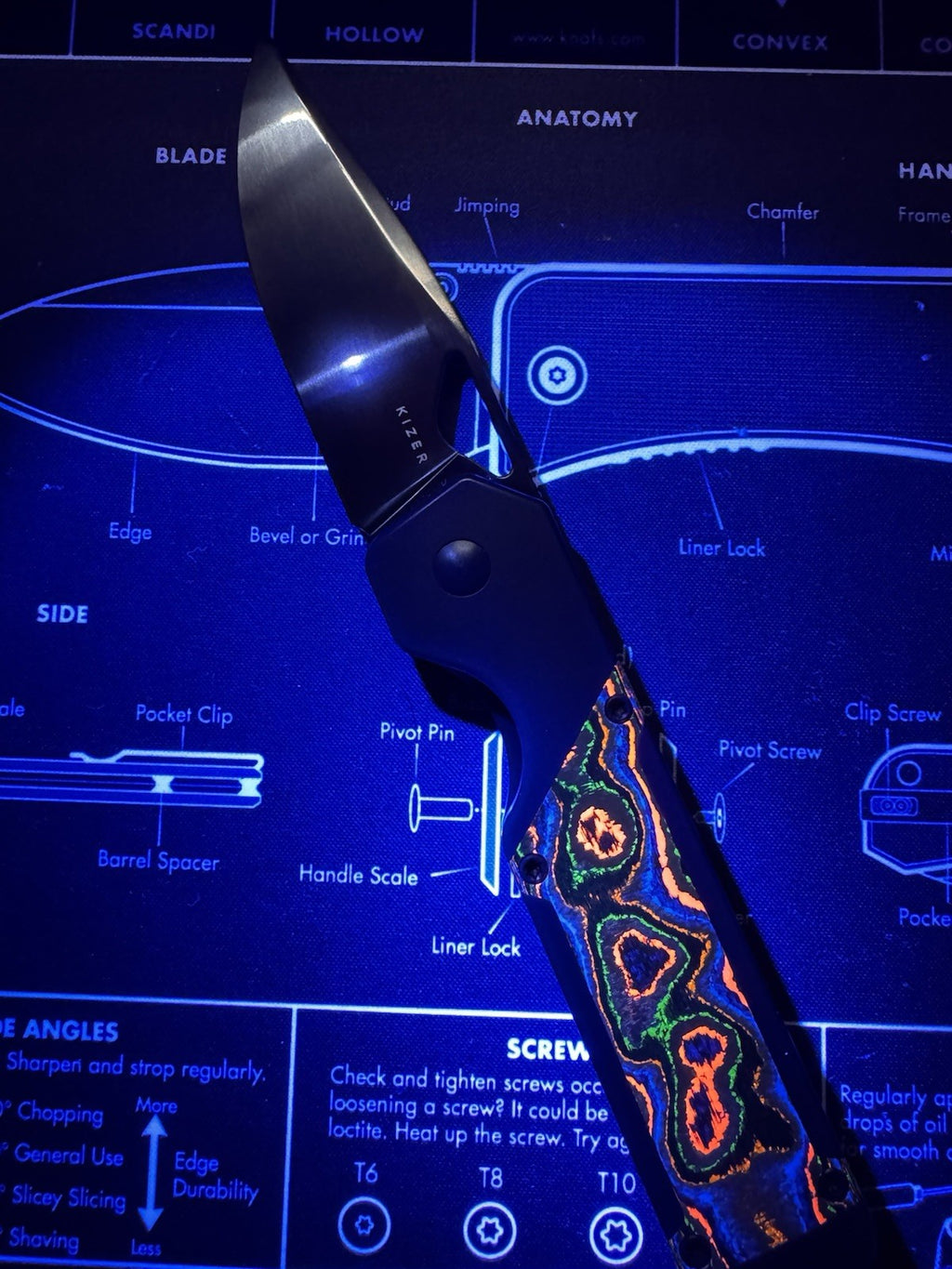 🔥#161 Kizer Militaw, DLC M390, Titanium + 80s Camo Carbon RARE FULL SIZE