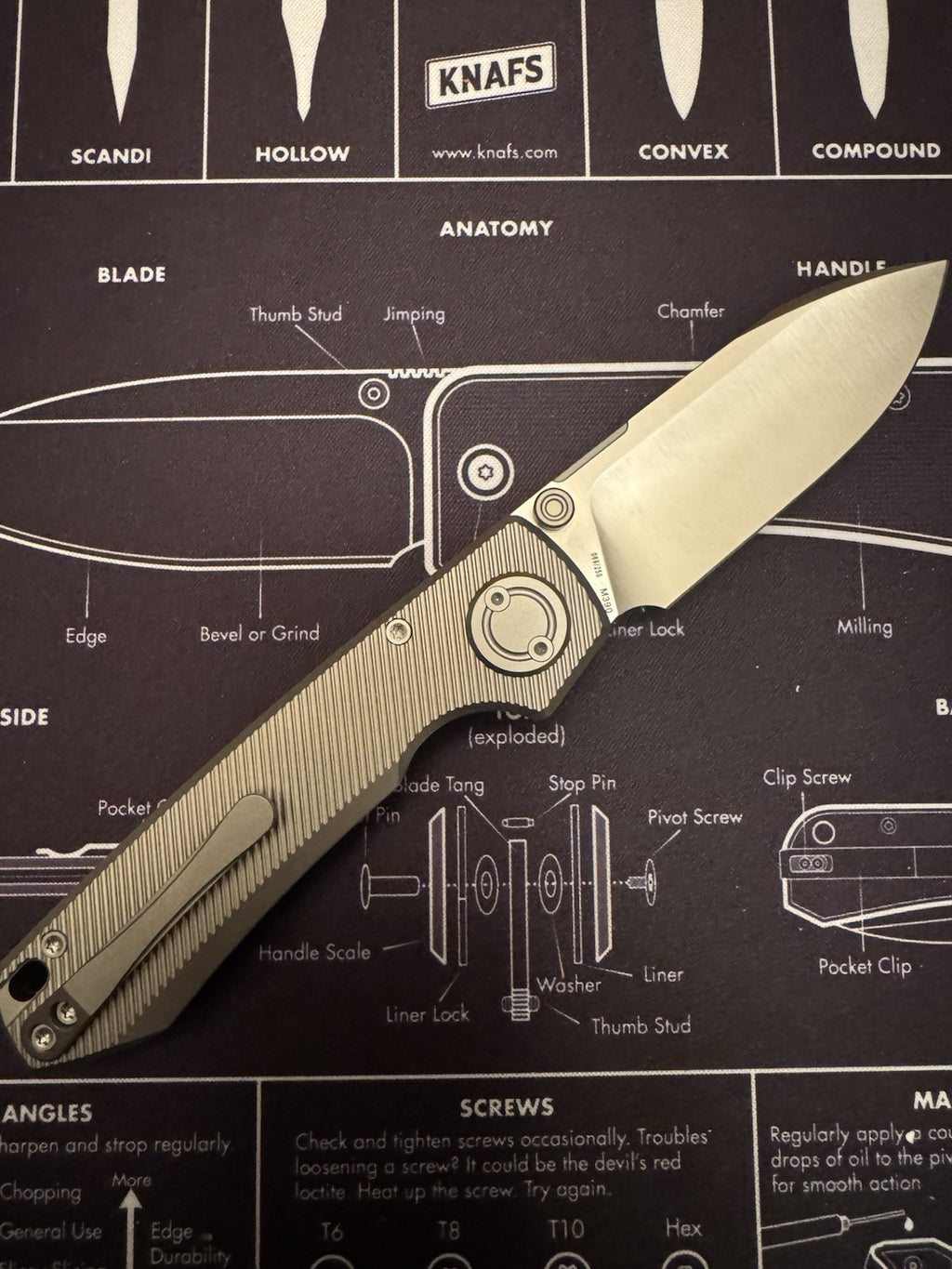 Vosteed Raccoon V - M390 - Titanium - Satin Blade  #62 Of #250