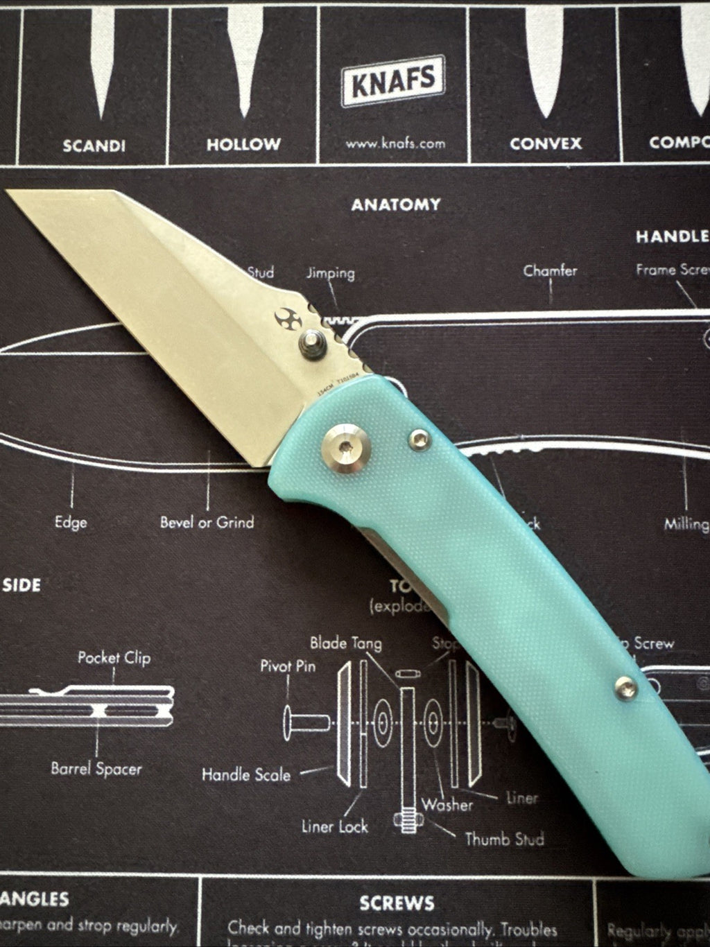 Kansept MAIN STREET T1015B4 BLUE G10 HANDLE STONEWASHED 154CM BLADE DIRK