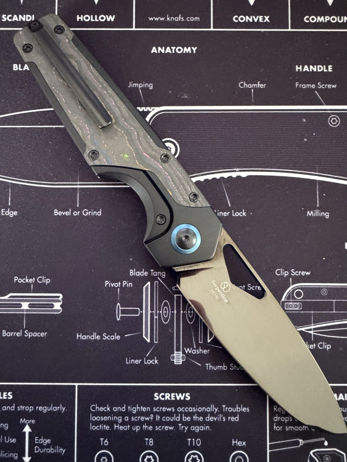 Kizer Serpentine 80s Folding Pocket Knife Elmax Blade Titanium