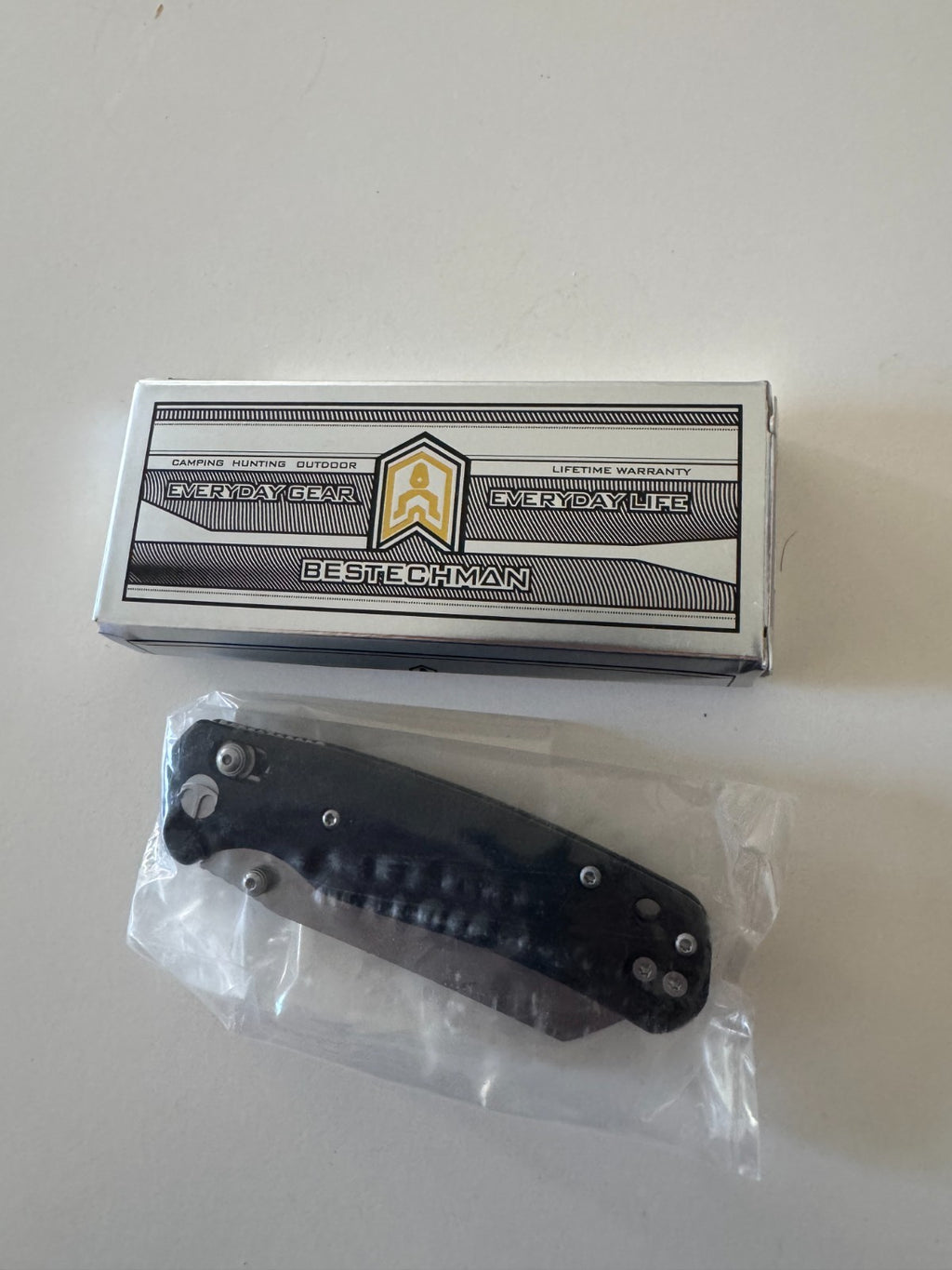 Bestechman Cicada's Wing BMK06I – Bar Lock Folding Knife Black G10 Stonewash 3.1