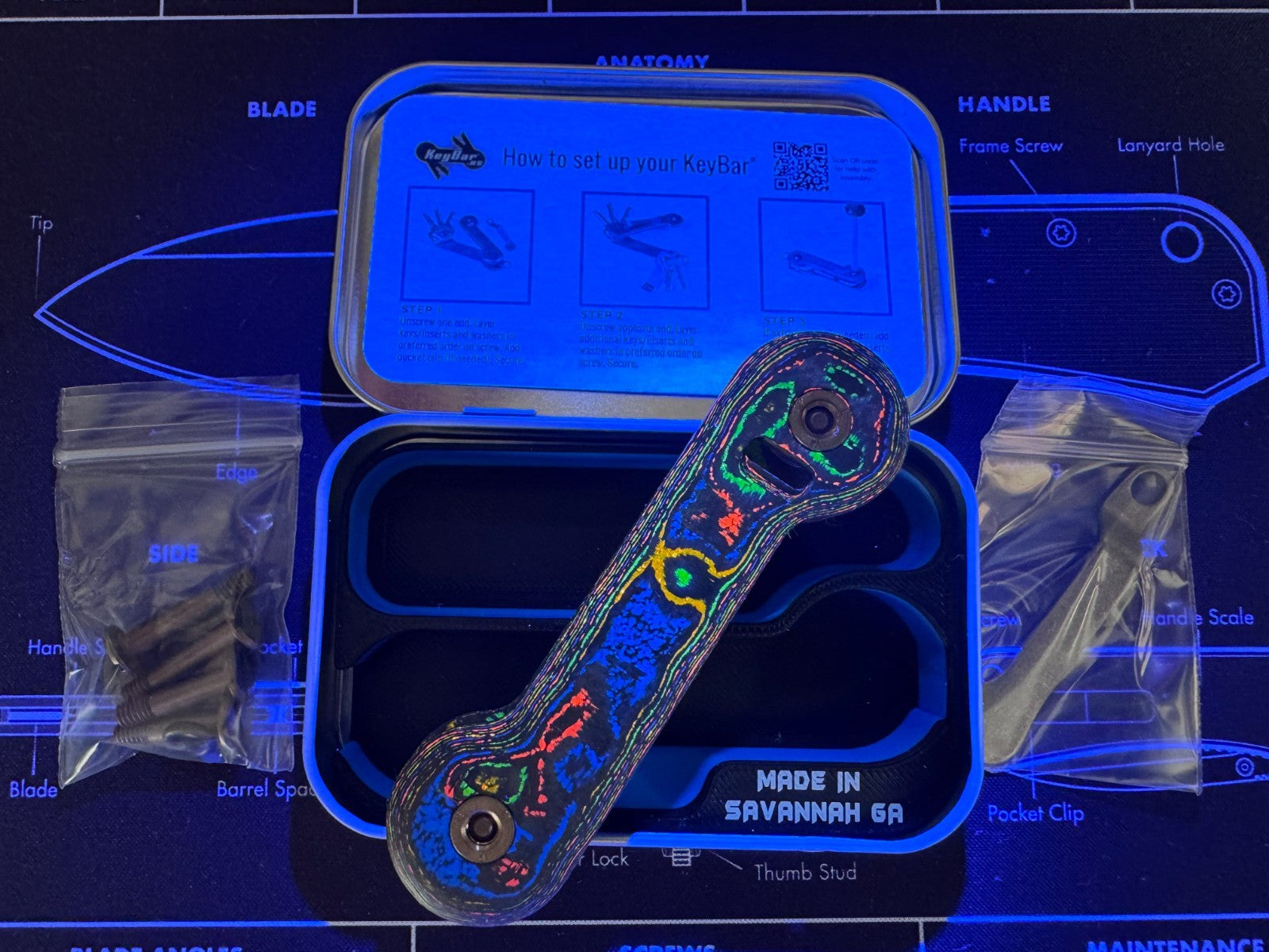 Exclusive KeyBar Camo Carbon 80s Rounder Edges Organize Keys Without Noisiness