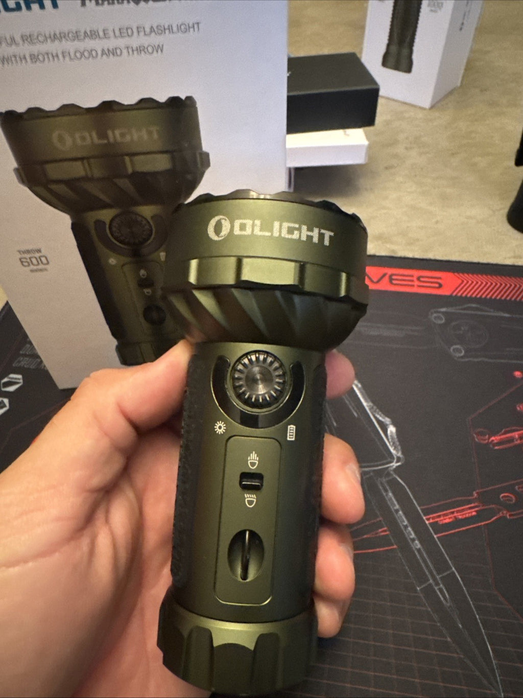 Olight Marauder Mini Flashlight 7000 Lumen Green
