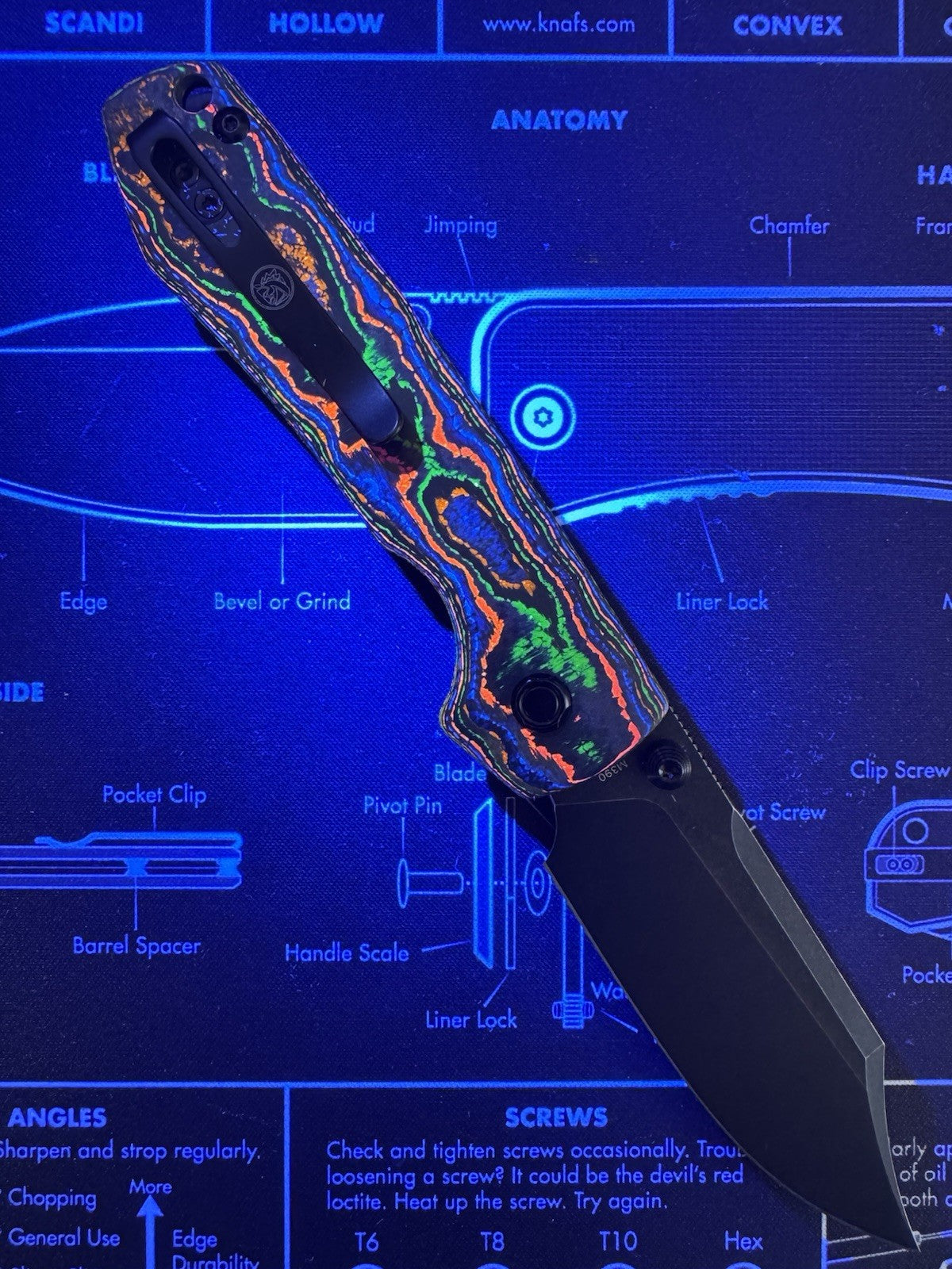 Vosteed Raccoon M390 Black 80s Camo Carbon Fiber BR OP Exclusive