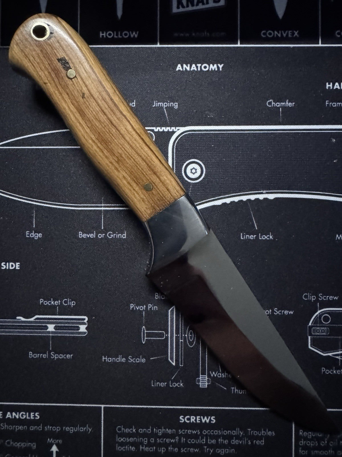 970 Blade Works Hand Made Hand Forged Steel Fixed Blade With Sheath