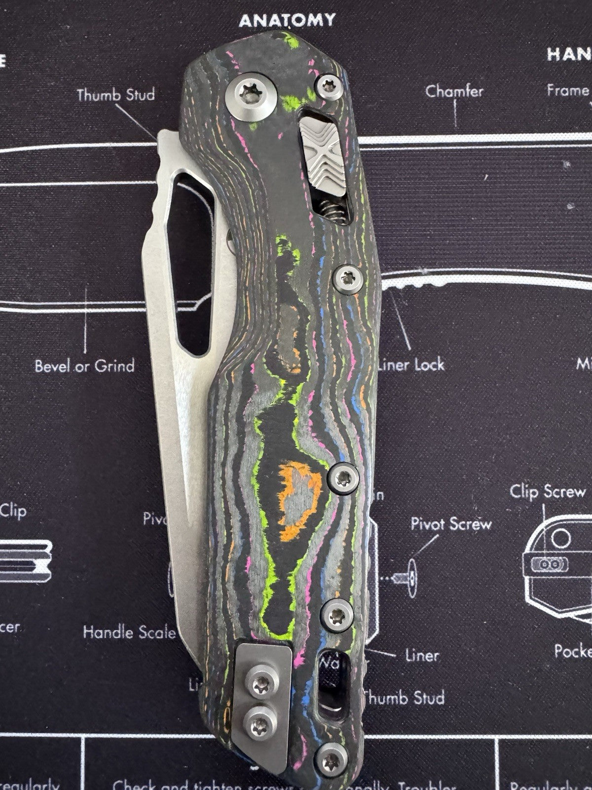Microtech Knives MSI RAM LOK 80s Camo Carbon M390MK Apocalyptic Standard 210T-1