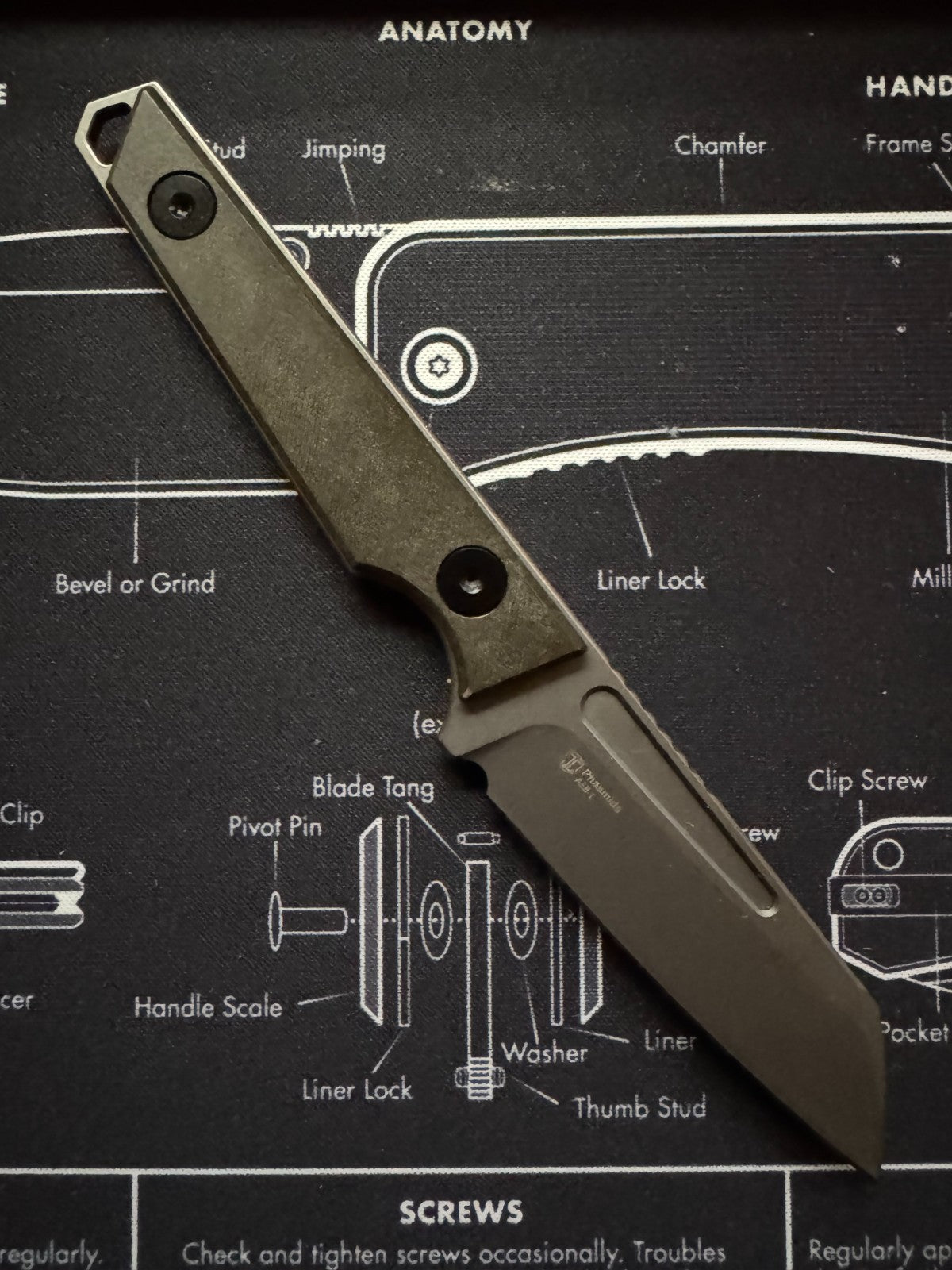 Kizer Phasmids Fixed Knife AEB-L Blade Chocolate Glacier Handle + Sheath 1079A2