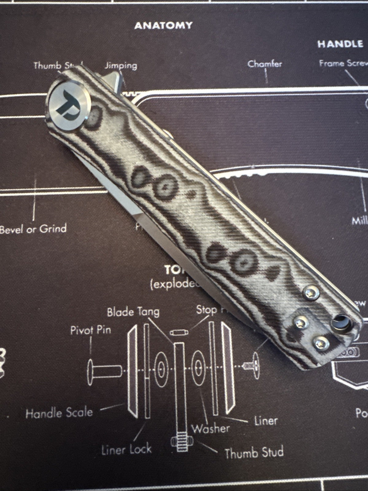 Dreamtech Liner Lock, D3896MG, Micarta Handle, D2 blade