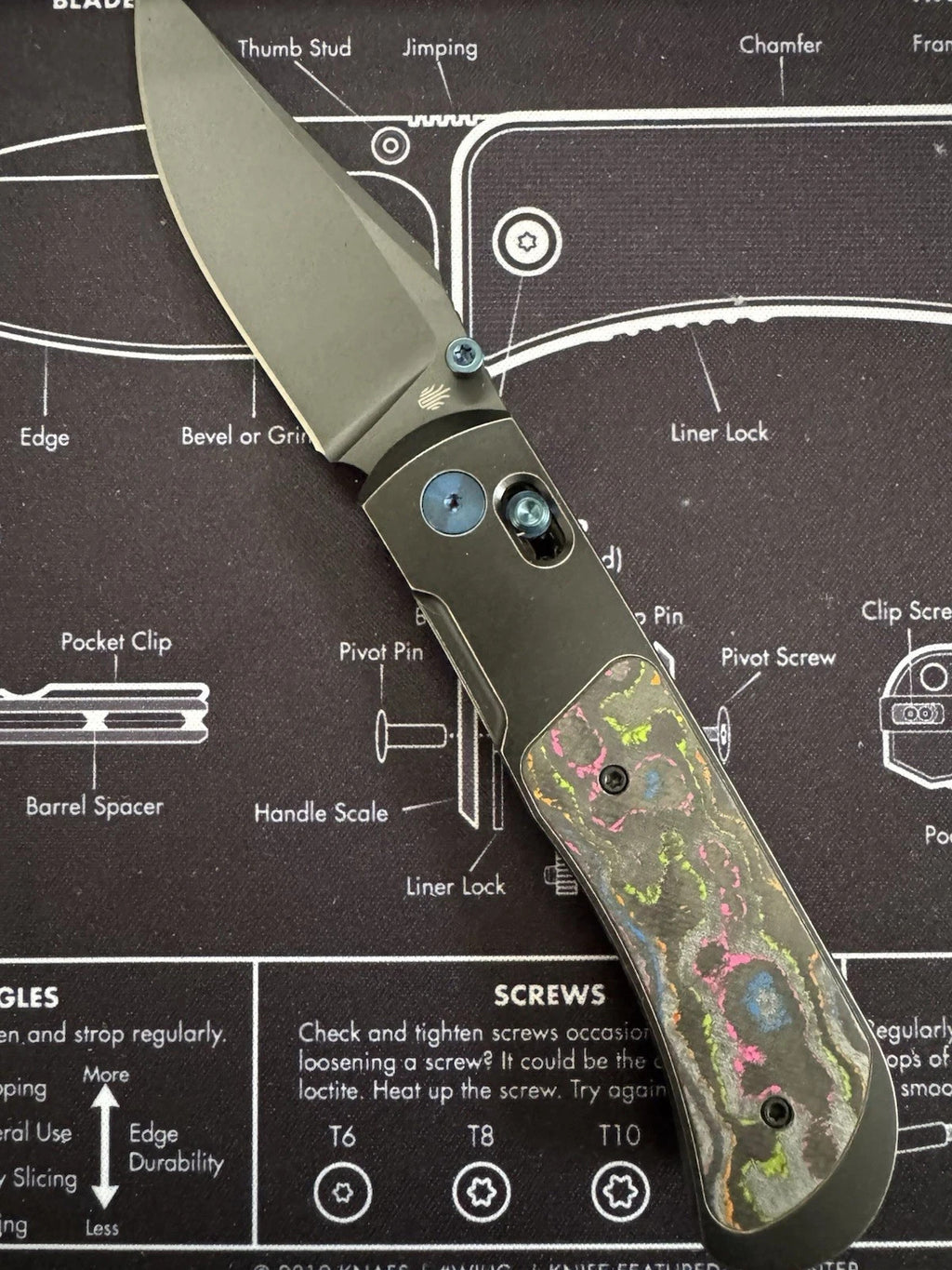 Kizer Tycho, BR-OP EXCLUSIVE, Titanium + 80s Camo Carbon Fiber, DLC S45, BNIB