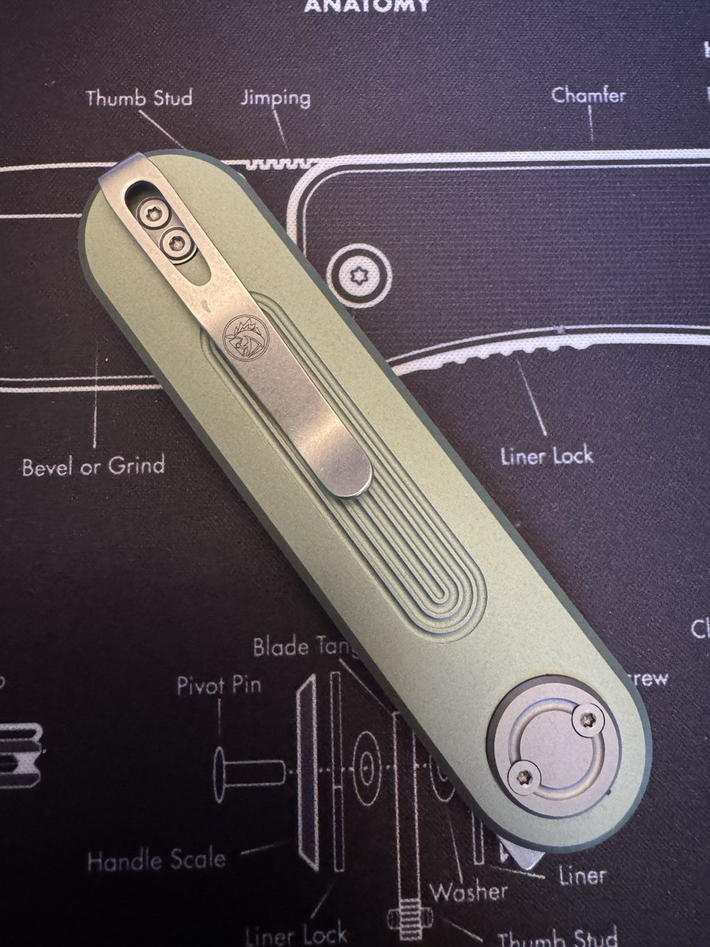 Vosteed Corgi-V 295 Vanchor Lock Green Aluminum Folding S35VN Pocket Knife A3707