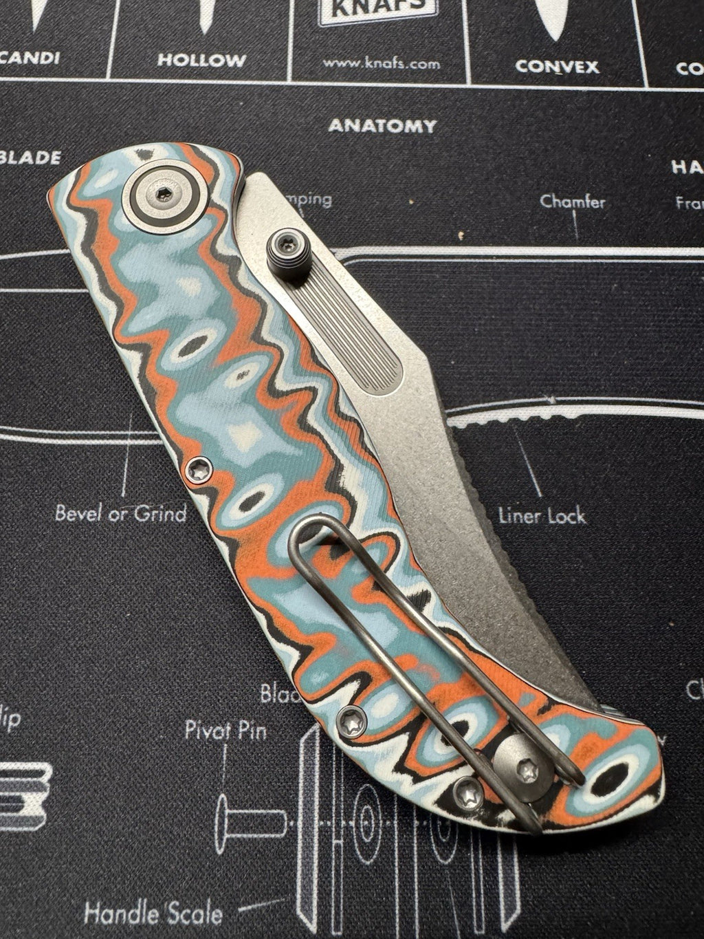 Vosteed Naga Top Liner Lock Knife Coral Norplex UltreX Micarta (3.5" Satin)