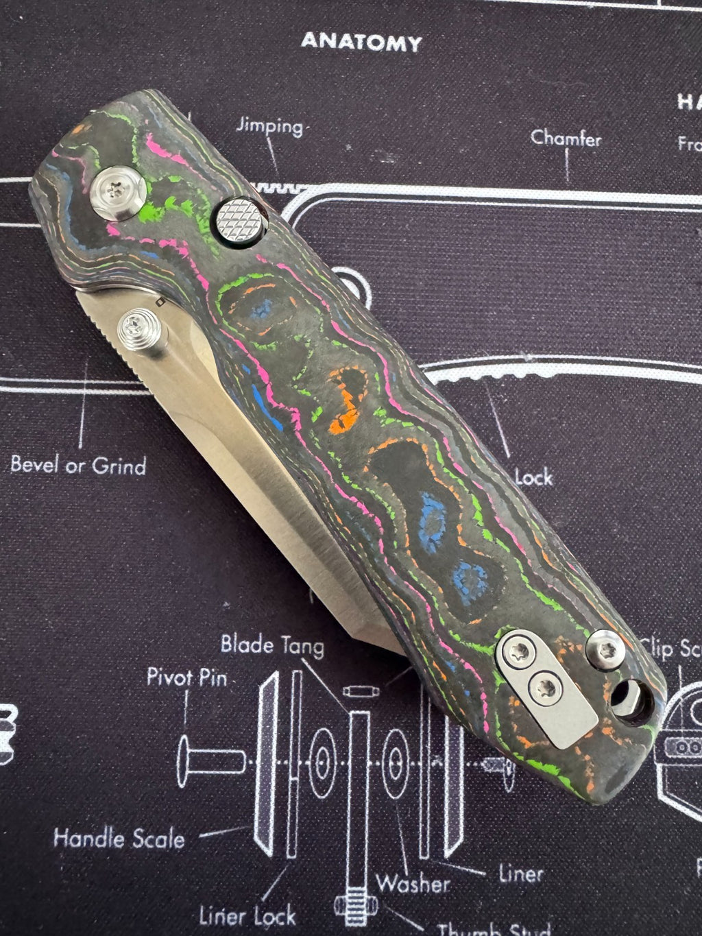 Vosteed Raccoon M390 Satin 80s Camo Carbon Fiber BR OP Exclusive