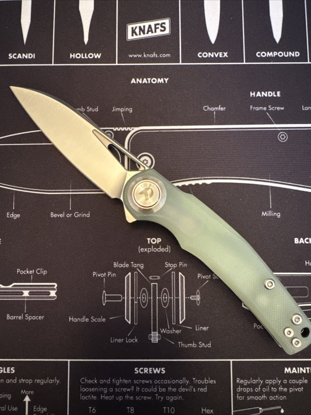 Dreamtech Button Lock, D4130GJ, G10 Handle, D2 blade, Jade