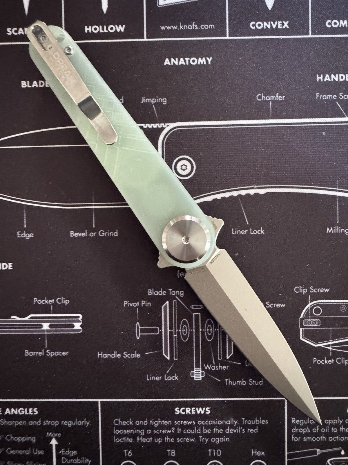 Dreamtech G10 Jade, 14c28n Blade, Dagger, Model : D4052 (Discontinued)