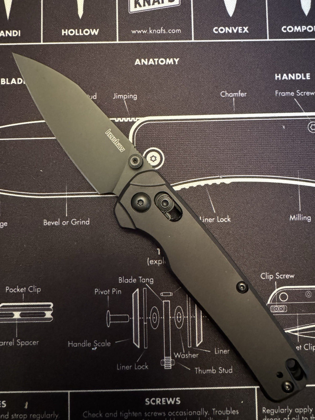 Kershaw Bel Air 6105BLK MAGNACUT Reverse Tanto Axis Lock Black Aluminum Handle