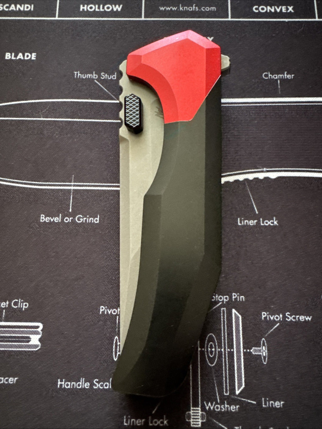 ARCANE DESIGN - BLACK/RED PVD NECRONAUT V3 Magnacut - Titanium