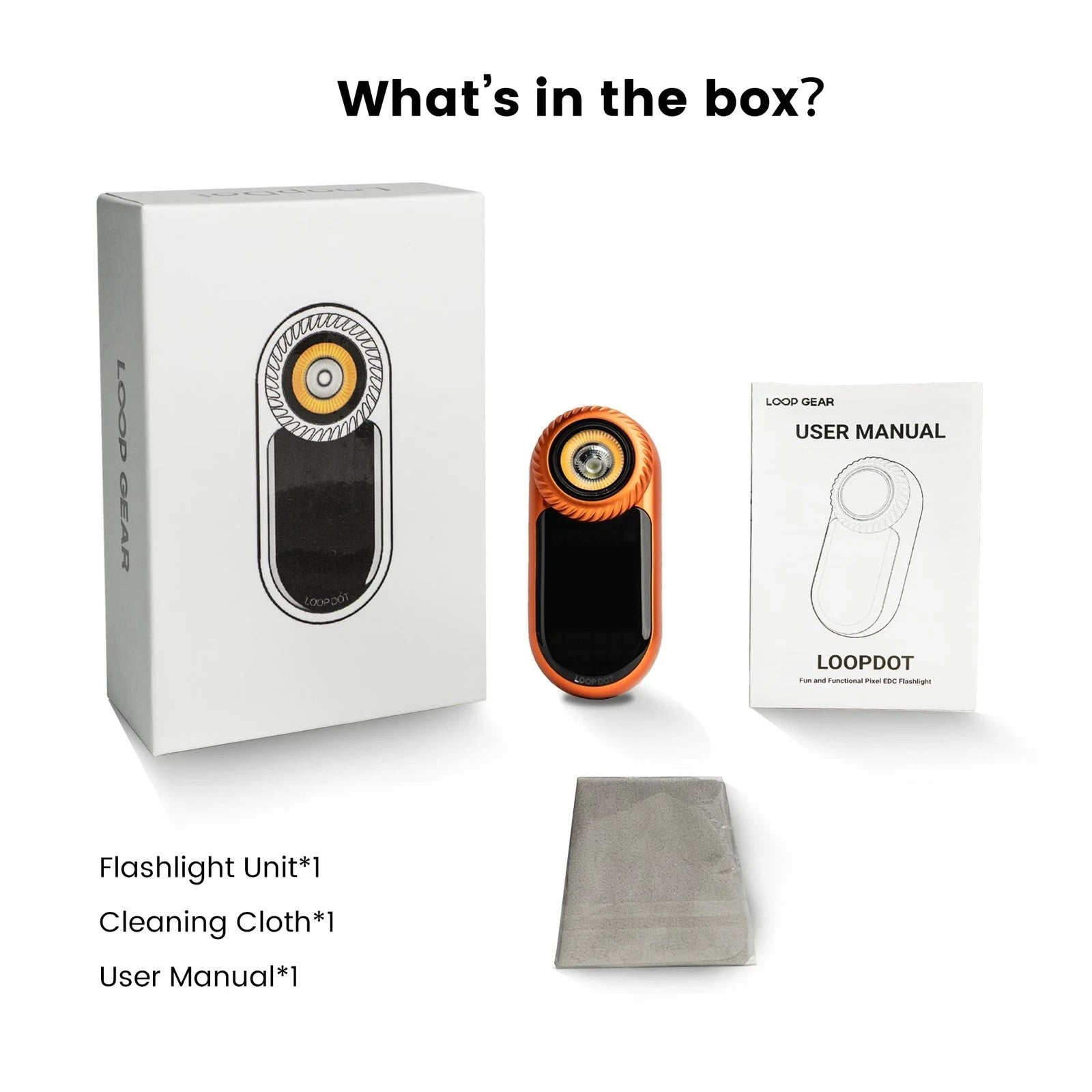 LOOPDOT EDC Flashlight – Rechargeable Small and Powerful LED Green