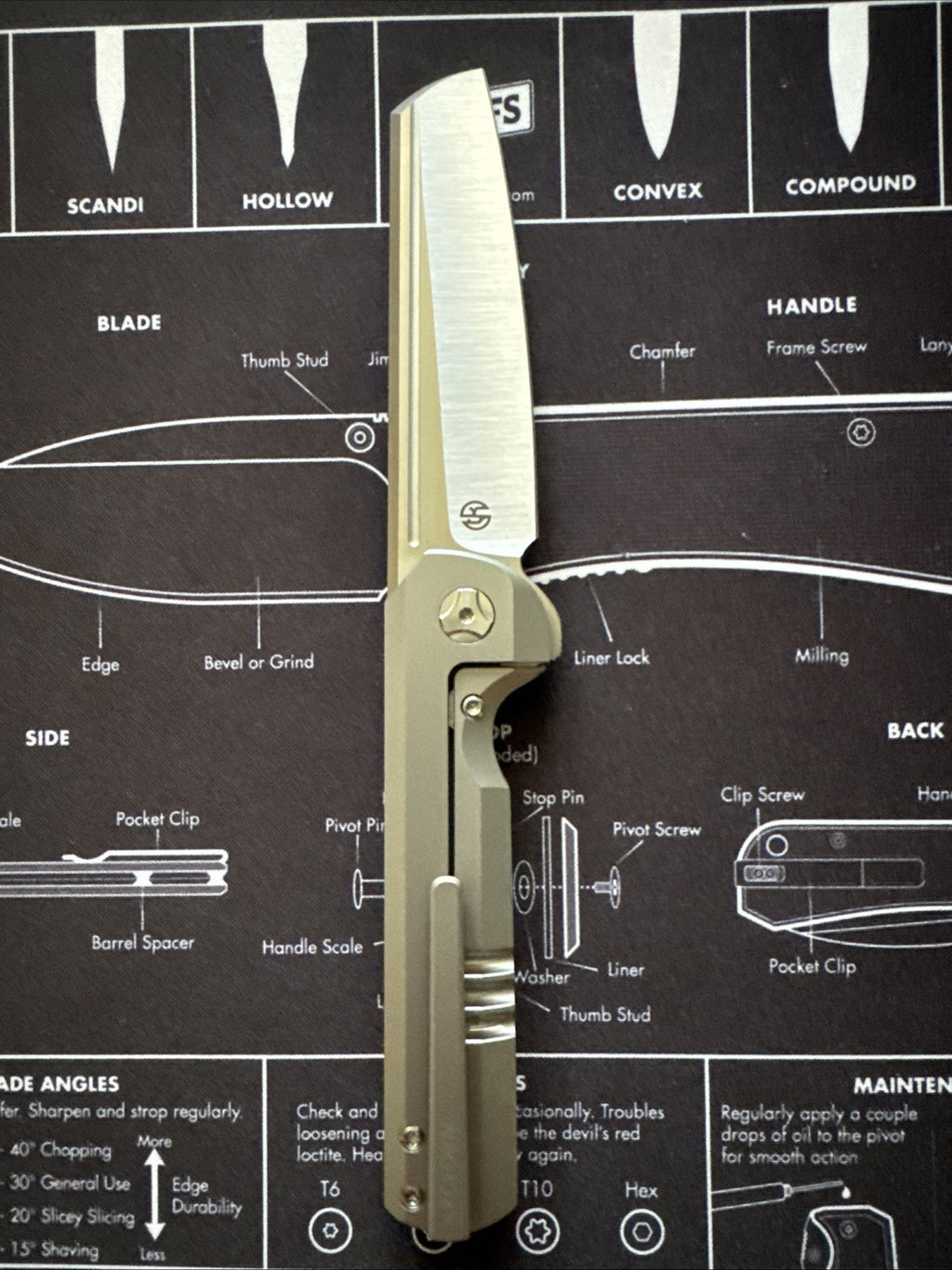 Arcform Slimfoot Frame Lock Titanium M390