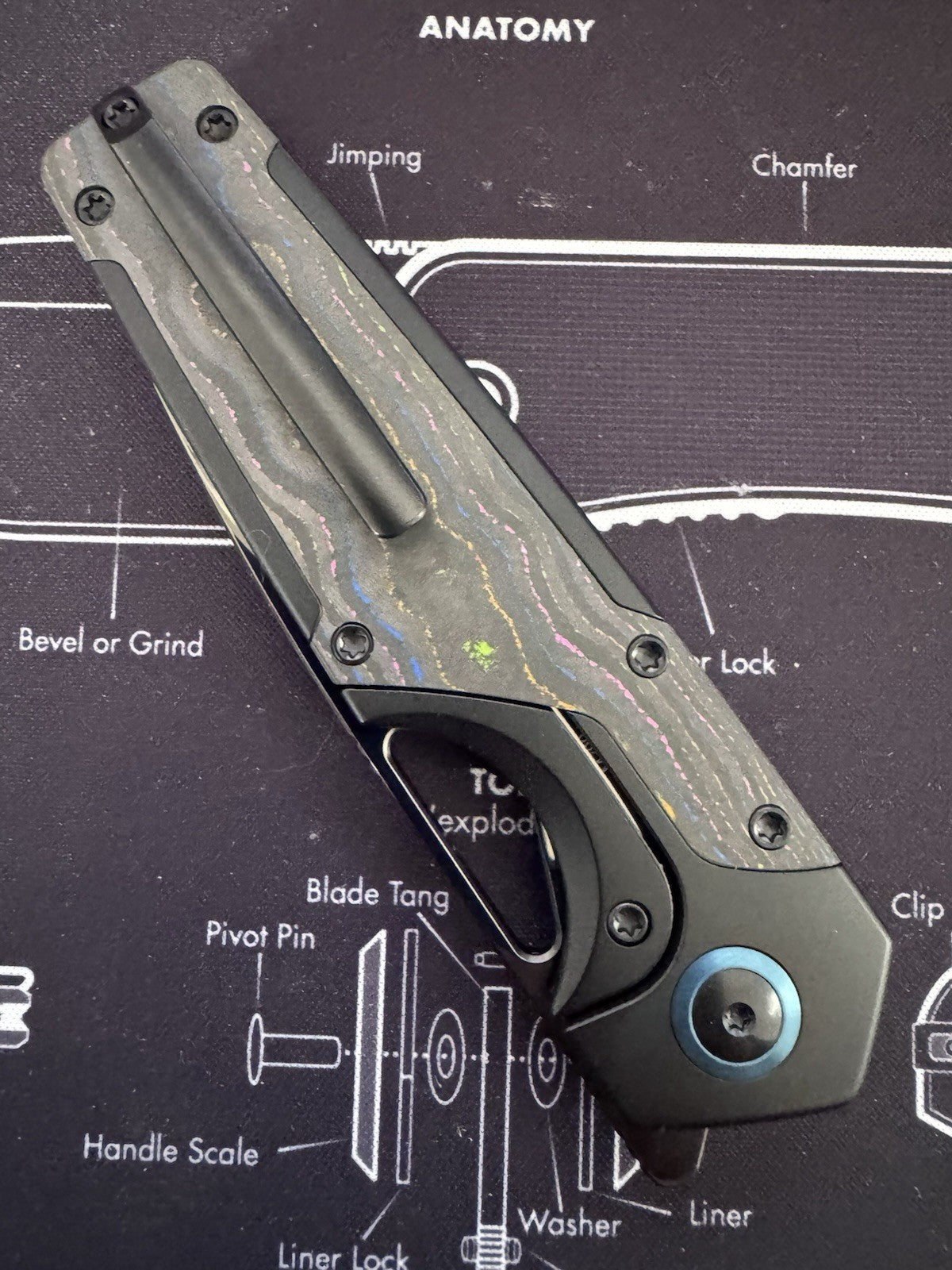 Kizer Serpentine 80s Folding Pocket Knife Elmax Blade Titanium
