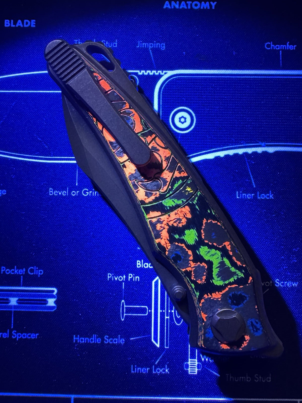 Hawk Knife Designs - Talon – Camo Carbon 80s Inlay (New)