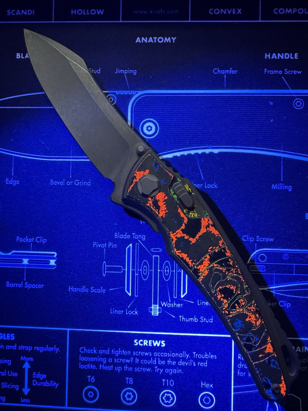 Hawk Knife Designs - Talon – Camo Carbon 80s Inlay (New)