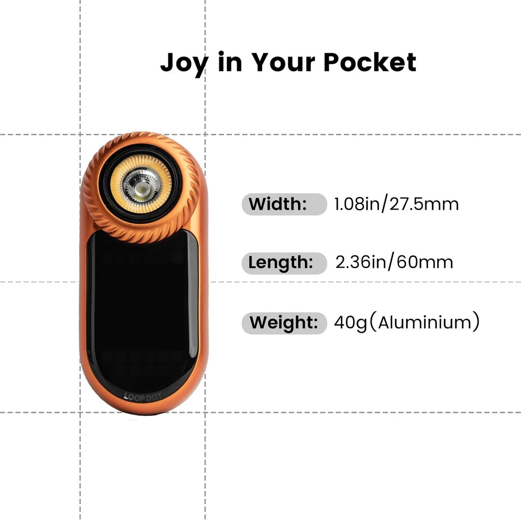 LOOPDOT EDC Flashlight – Rechargeable Small and Powerful LED Green
