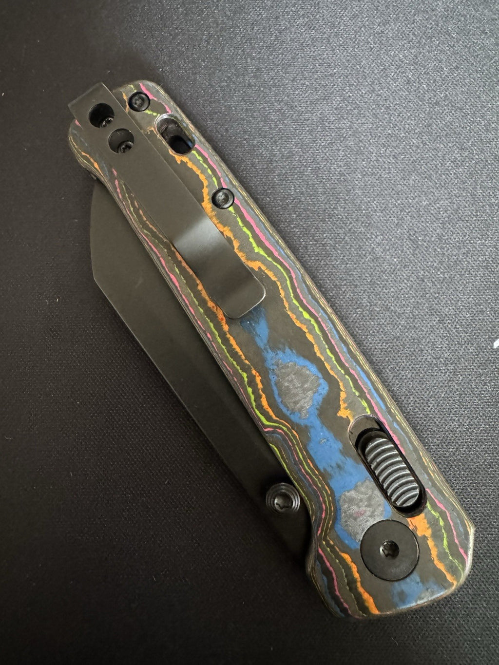 QSP Penguin 80s Camo Carbon Fiber 1 Of 90 Folding Pocket Knife