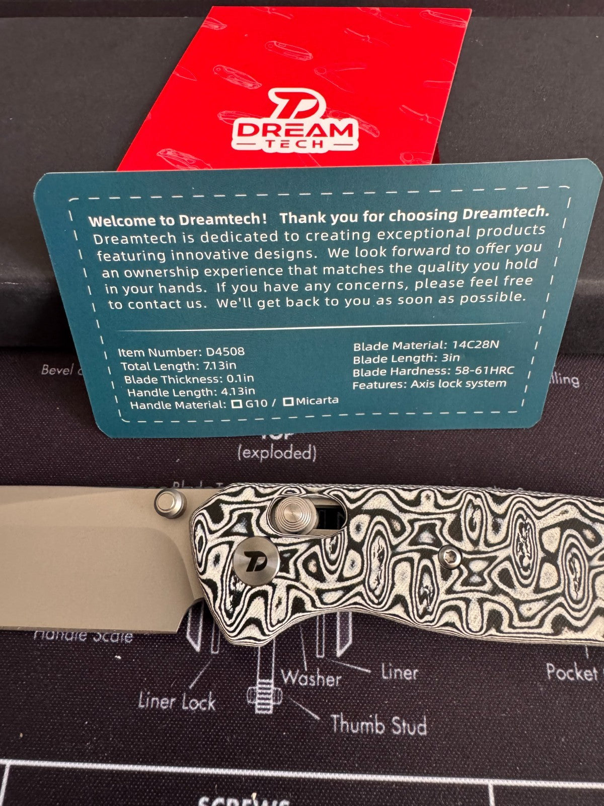 DREAMTECH D4508MBW 14C28N Satin DropRaindrop G10