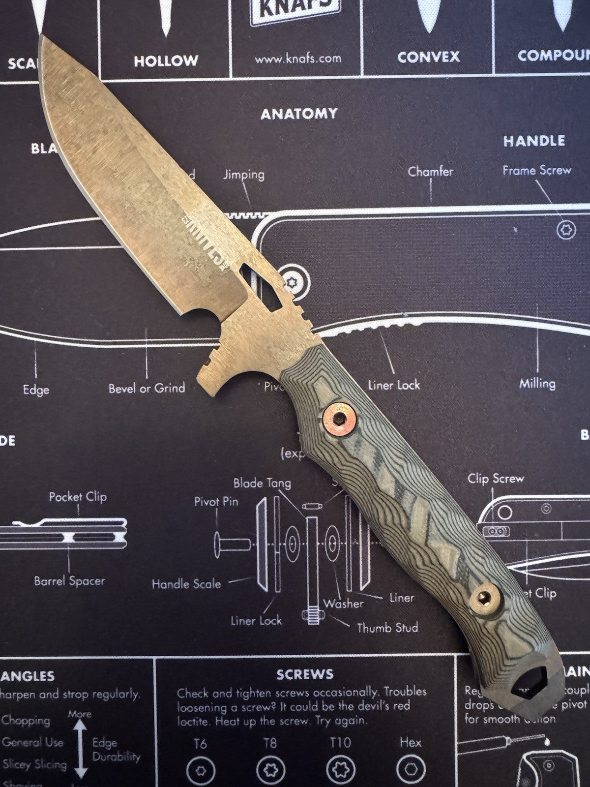 Dawson Outcast CPM Magnacut Carbon Fiber  Kydex Arizona Copper