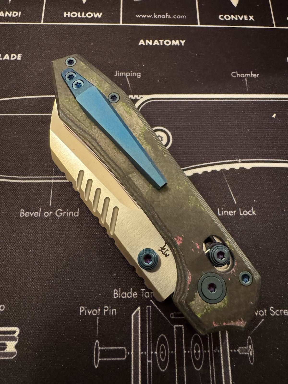 Vosteed Mini RSKAOS 80s Camo Carbon M390 BROP Br-op Exclusive Sculpted By lishen