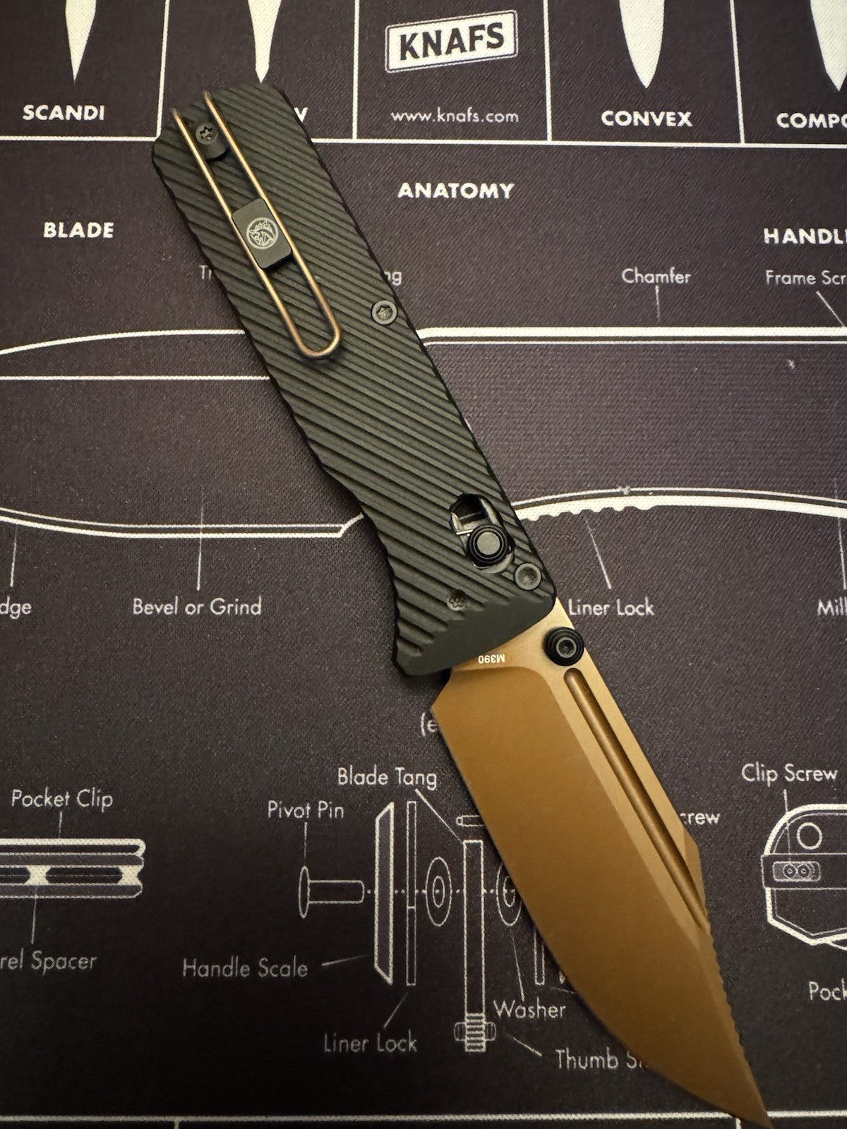 Vosteed Vombat Crossbar Lock Clip Point Folding Knife Aluminum Handle M390 Blade