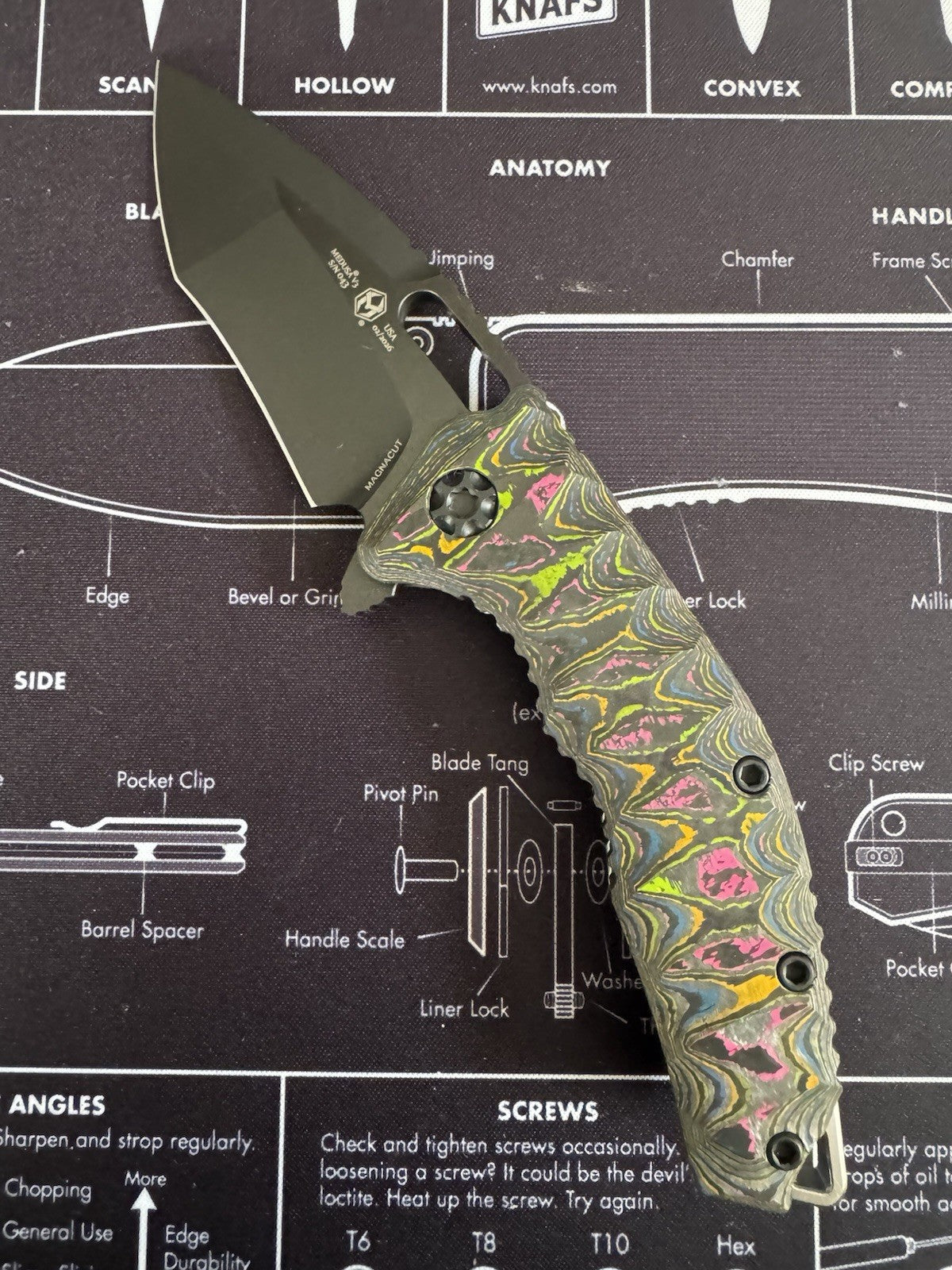 #43 Heretic Medusa Manual - 80s Camo Carbon Milled, Titanium - DLC Magnacut