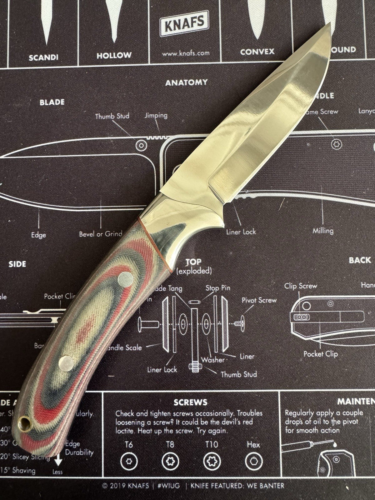 Gift-Ready 8.8" Damascus / Steel Knife Full Tang Hunt it Hunt + Leather Sheath