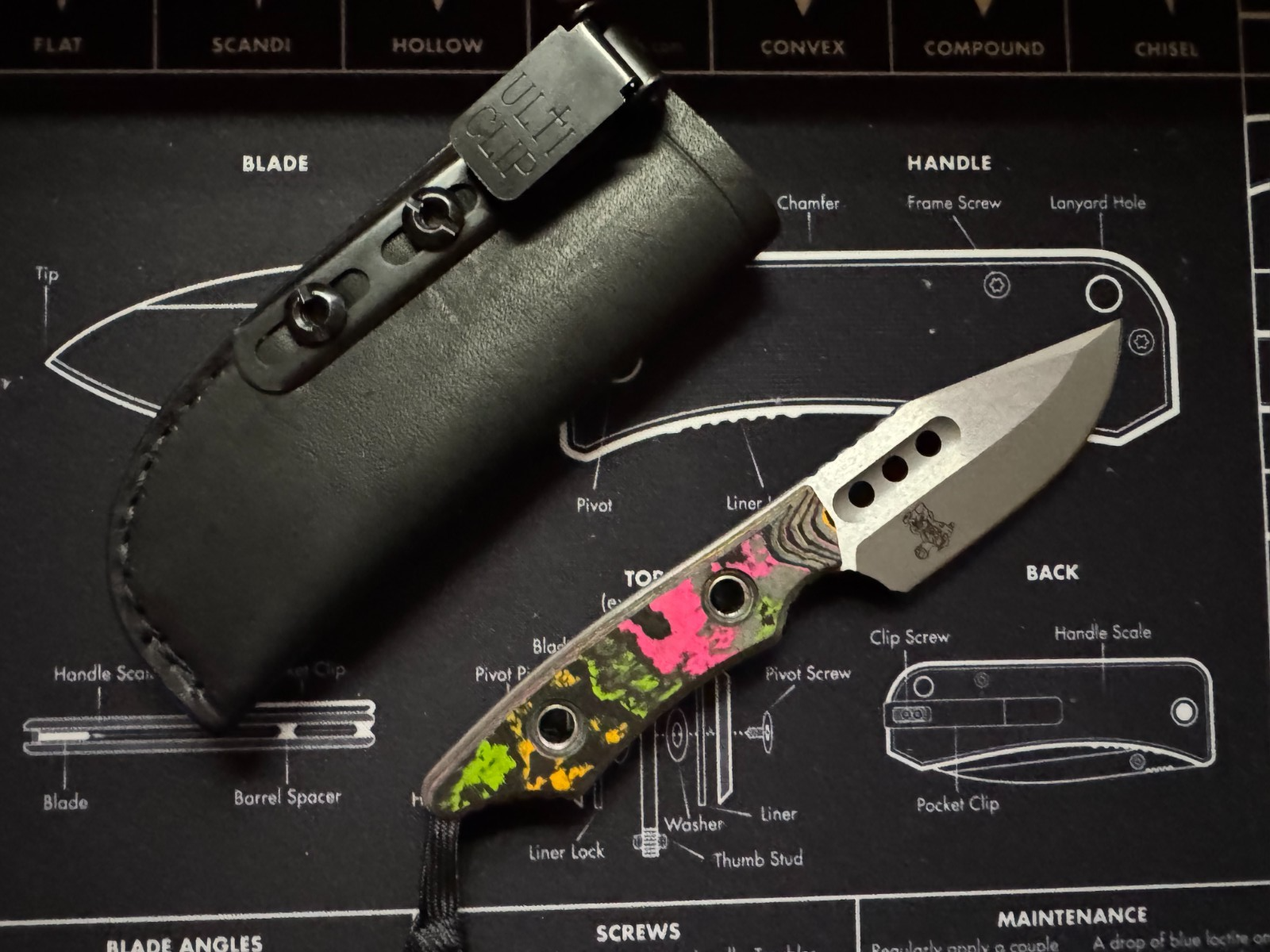 Heretic Kobold - 80s Camo Carbon - Pocket Fixed Blade - New 2026 - Exclusive #43